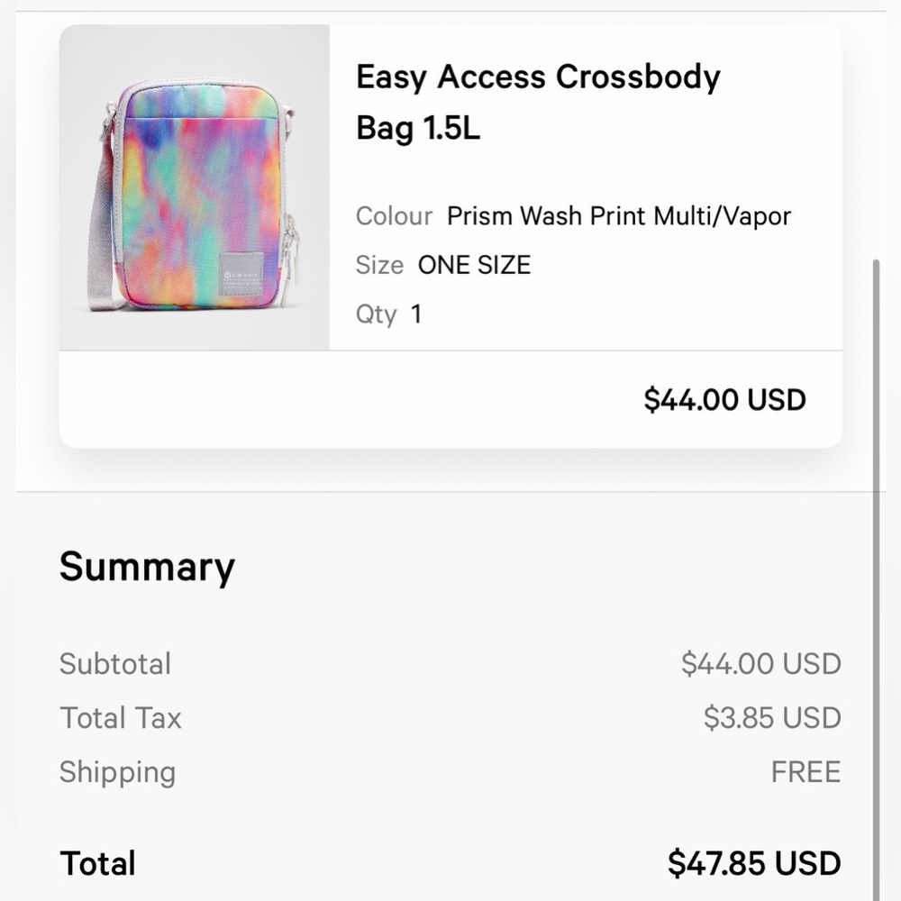 lululemon athletica Easy Access Prism Wash Print Crossbody Bag